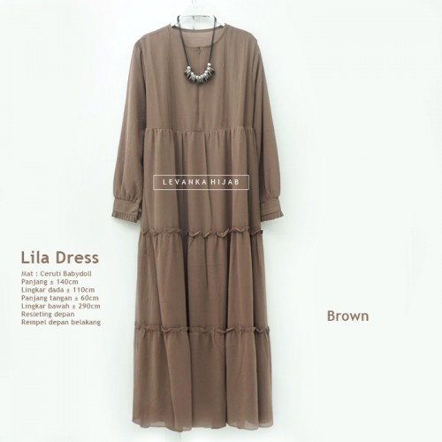 GAi-025 Lila Dress - Gamis Polos Ceruti Babydoll
